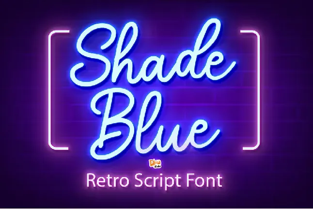 Shade Blue font