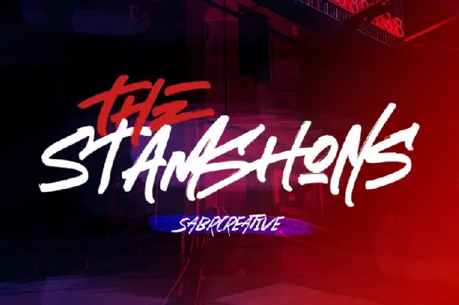 The Stamshons Brush font