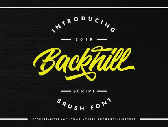 Backhill Bold Script font