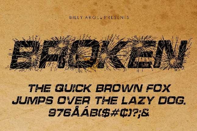 BROKEN PERSONAL USE font