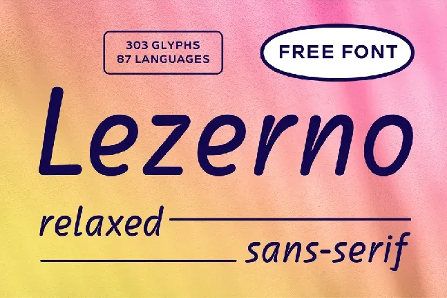 Lezerno DEMO font