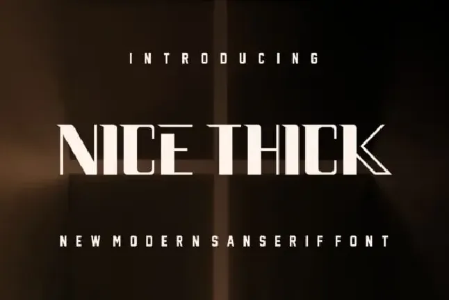 Nice Thick Font