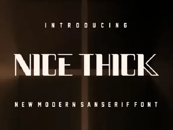 Nice Thick Font