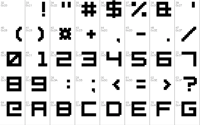 Square Pixel7 font