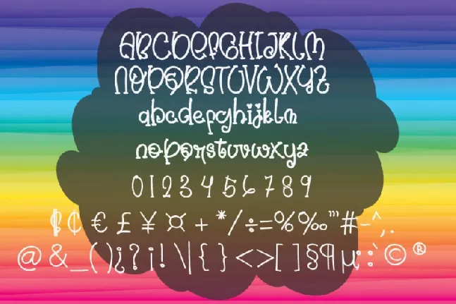 Beautiful Rainbow font