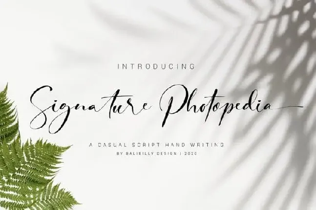 Signature Photopedia Script font