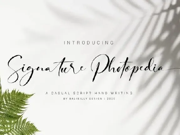 Signature Photopedia Script font