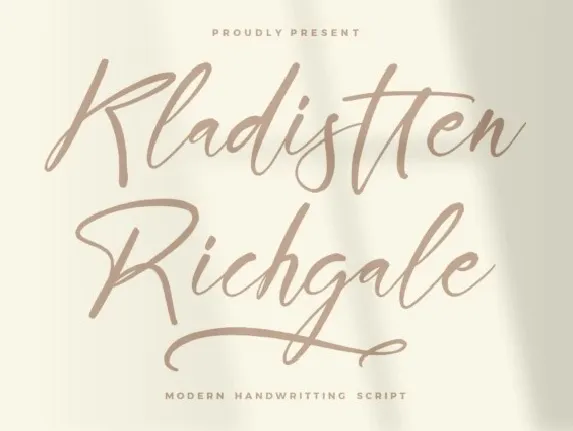 Kladistten Richgale font