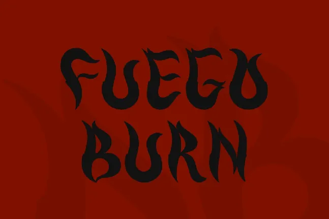 Fuego Burn font