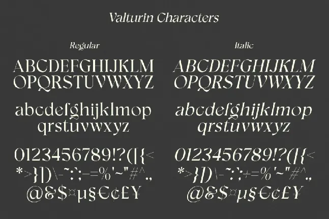 Valturin DEMO font