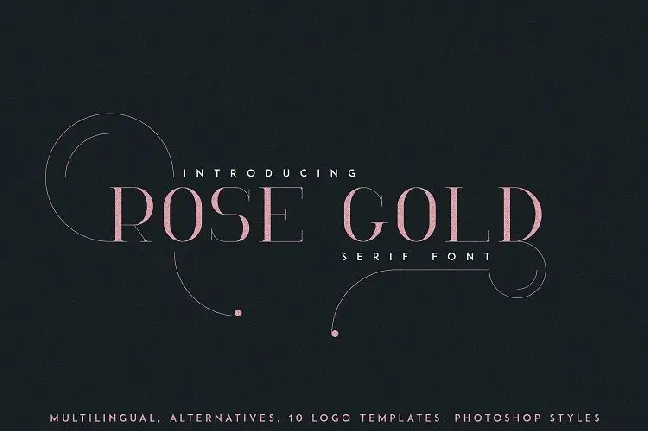 RoseGold Serif font