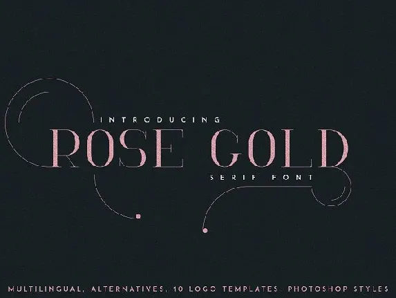 RoseGold Serif font