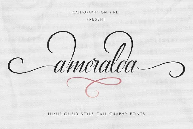 Ameralda Demo font