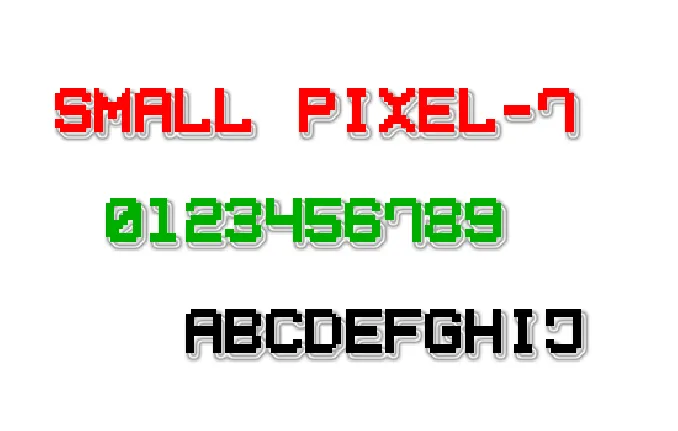 Small Pixel7 font