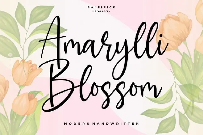 Amaryllin Blossom Handwritten font