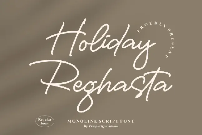 Holiday Reghasta font