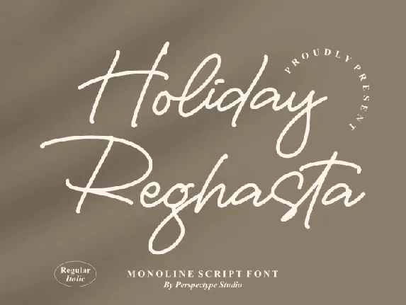 Holiday Reghasta font