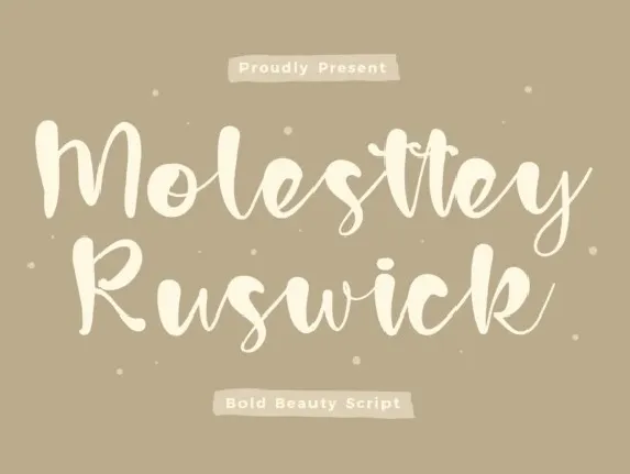 Molesttey Ruswick font