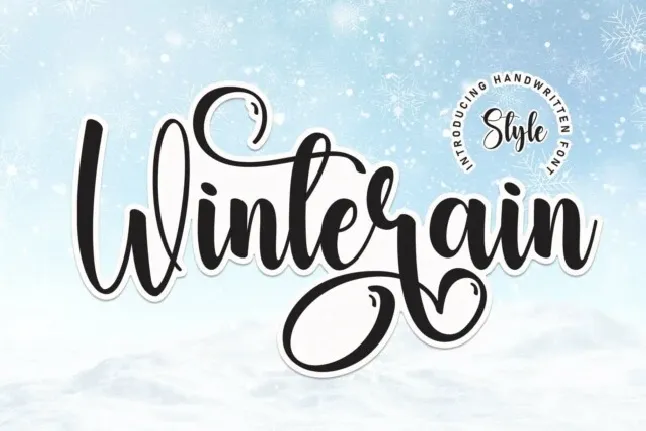 Winterain Script font