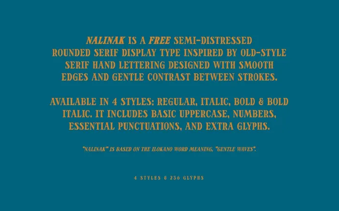 Nalinak Display font