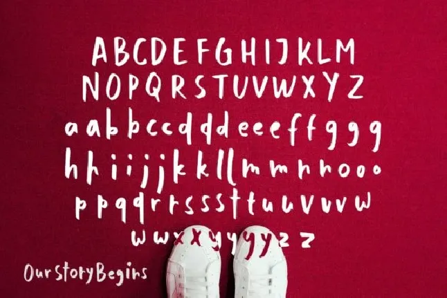 Our Story Begins Brush font