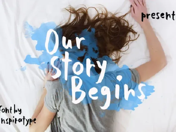 Our Story Begins Brush font