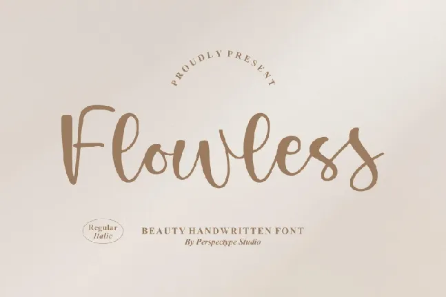 Flowless font