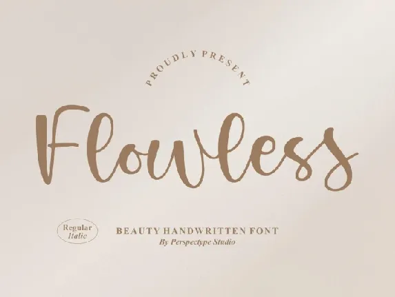 Flowless font