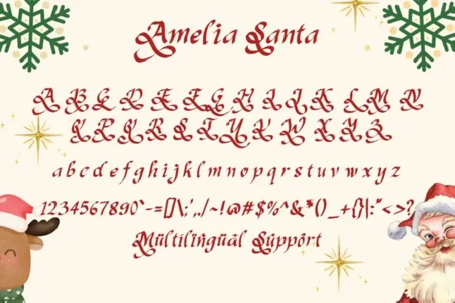 Amelia santa font