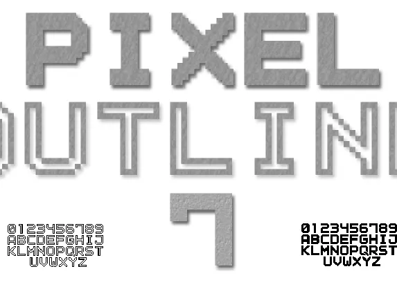 Outline Pixel7 font