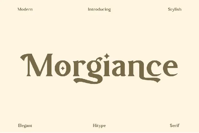 Morgiance font