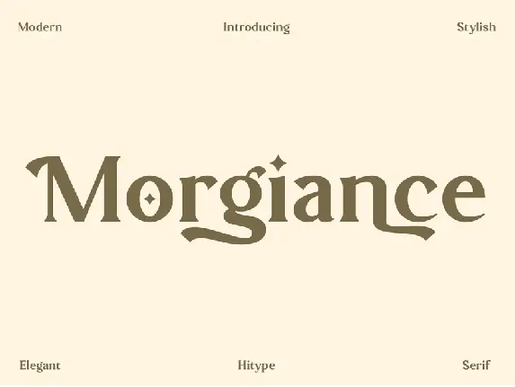 Morgiance font