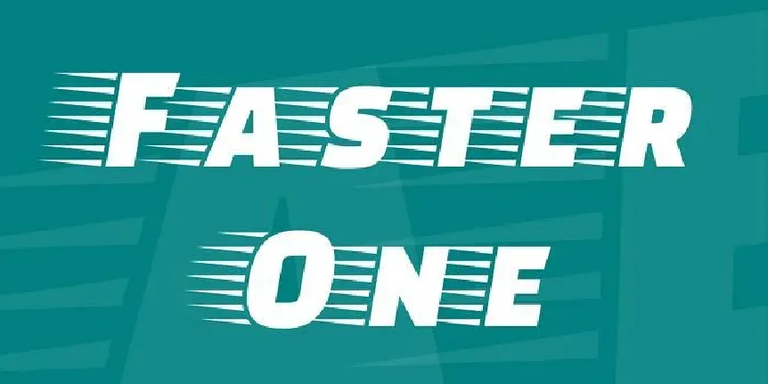 Faster One font