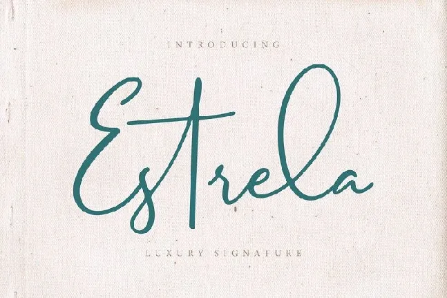 Estrela Luxury Signature font