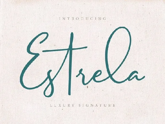 Estrela Luxury Signature font