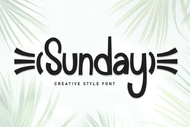 Sunday Display font