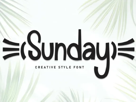 Sunday Display font