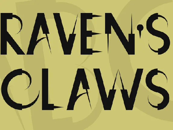 Raven's Claws font