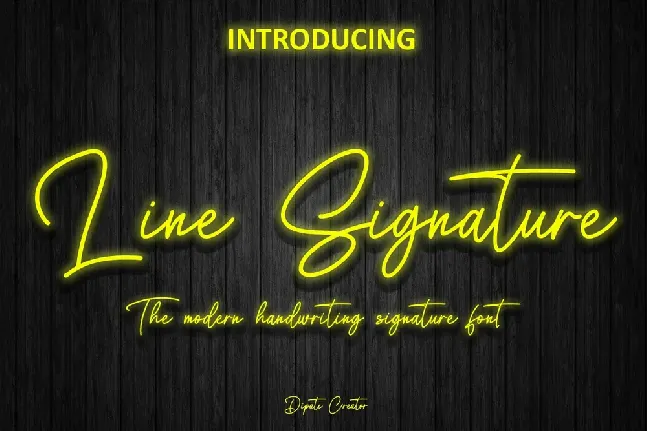 Line Signature font