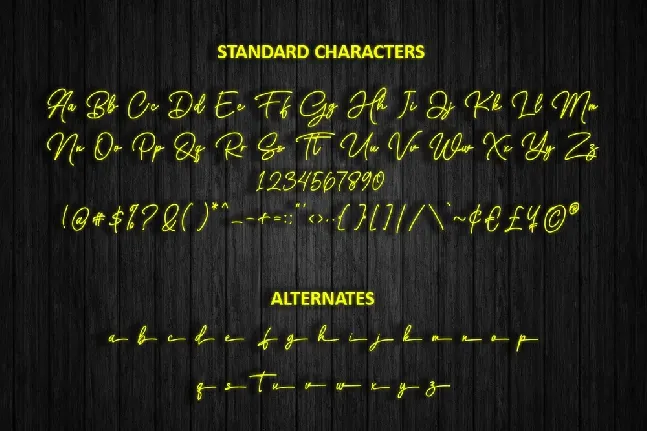 Line Signature font