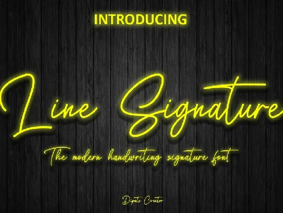 Line Signature font