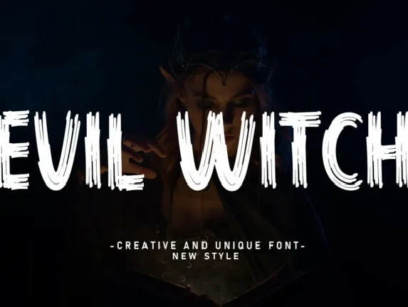 Evil Witch Brush font