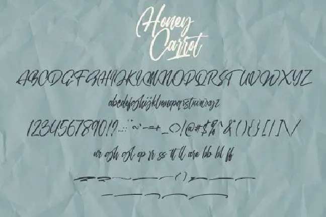 Honey Carrot Handwritten font