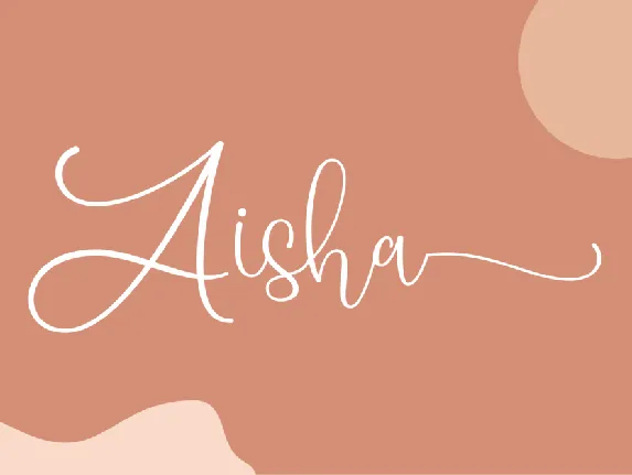 Aisha Demo font