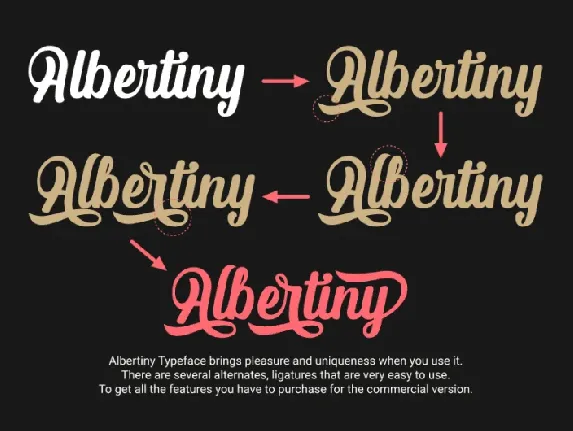 Albertiny Calligraphy font