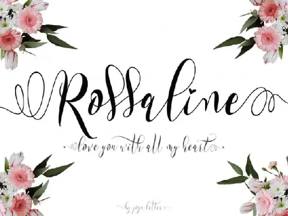 Rossaline Calligraphy font