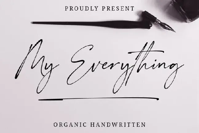 My Everything Script font