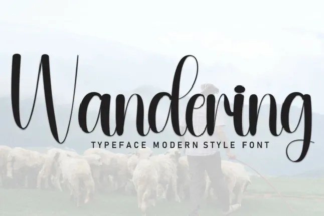 Wandering Script font