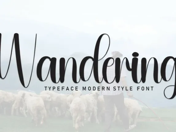 Wandering Script font