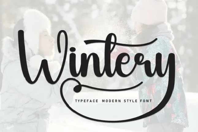 Wintery Script font